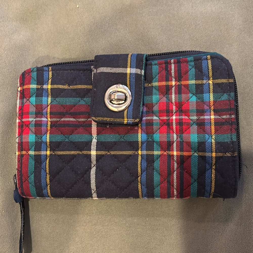 Brand new never used Vera Bradley plaid wallet